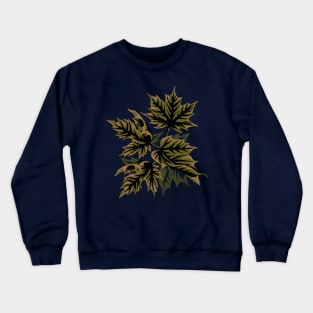 Leaves - Dull Green Crewneck Sweatshirt